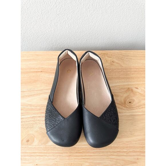 Xero Shoes Women's Phoenix Black Leather Bare Foot Ballet Flats Minimalist 8 - Picture 2 of 10